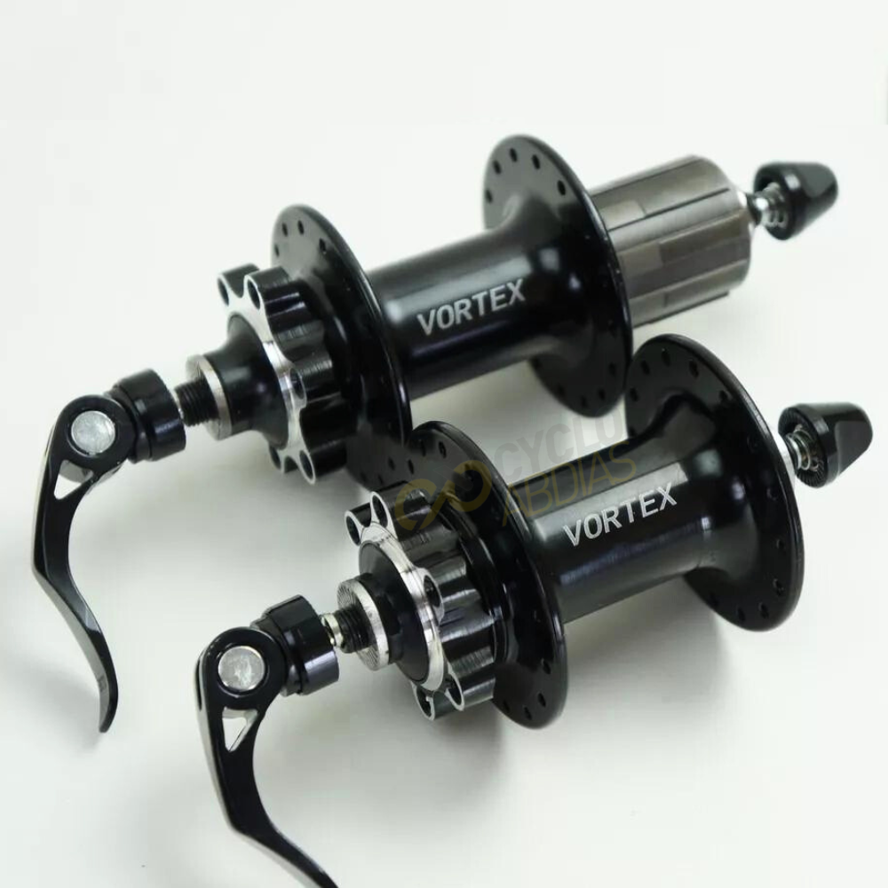 Par De Cubo Vortex Disc Rolamentado De 32 Furos Para 8, 9, 10, 11 E 12 Velocidades - Padrão Hg | Preto