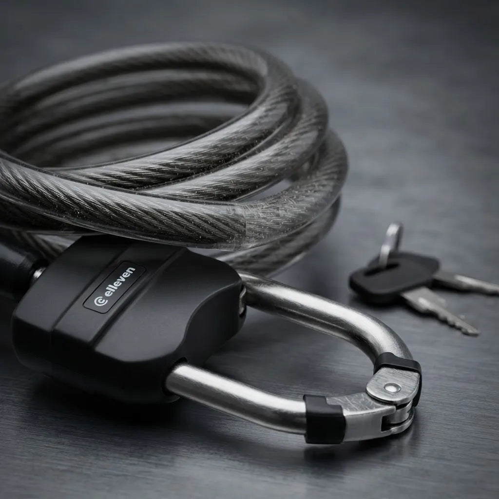 Cadeado Espiral Algema Com Chave 8mm X 1000mm Preto