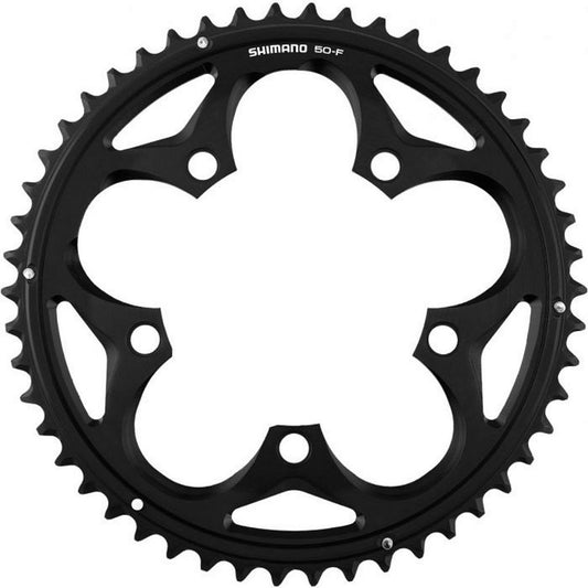 Coroa Shimano 105 Fc-5750 50 Dentes Bcd 110 Mm 10V - Alumínio | Preto
