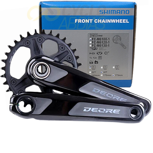 Pedivela Shimano Deore Fc-M6100-1 175 Mm 30D 12 Velocidades | Preto