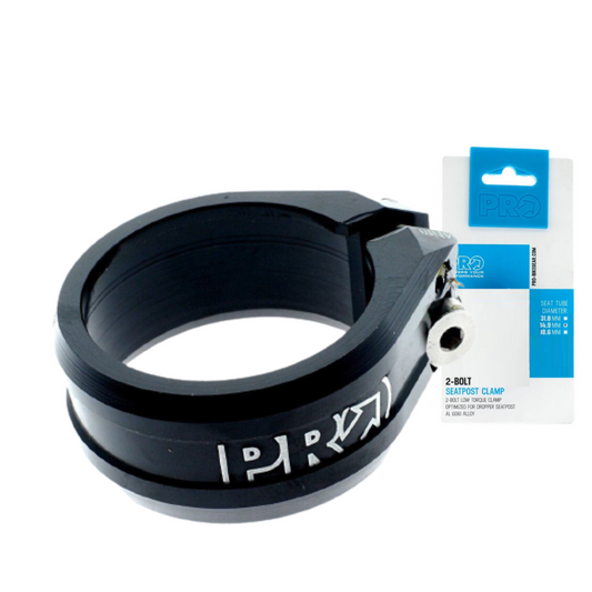 Abraçadeira de selim 34.9mm com 2 parafusos em alumínio
