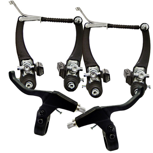Kit De Freios V-Brake E Manete Yd-V09 - Nylon | Preto