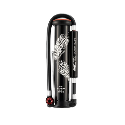 Mini bomba portátil Rockbros com válvula dupla com medidor - 220PSI