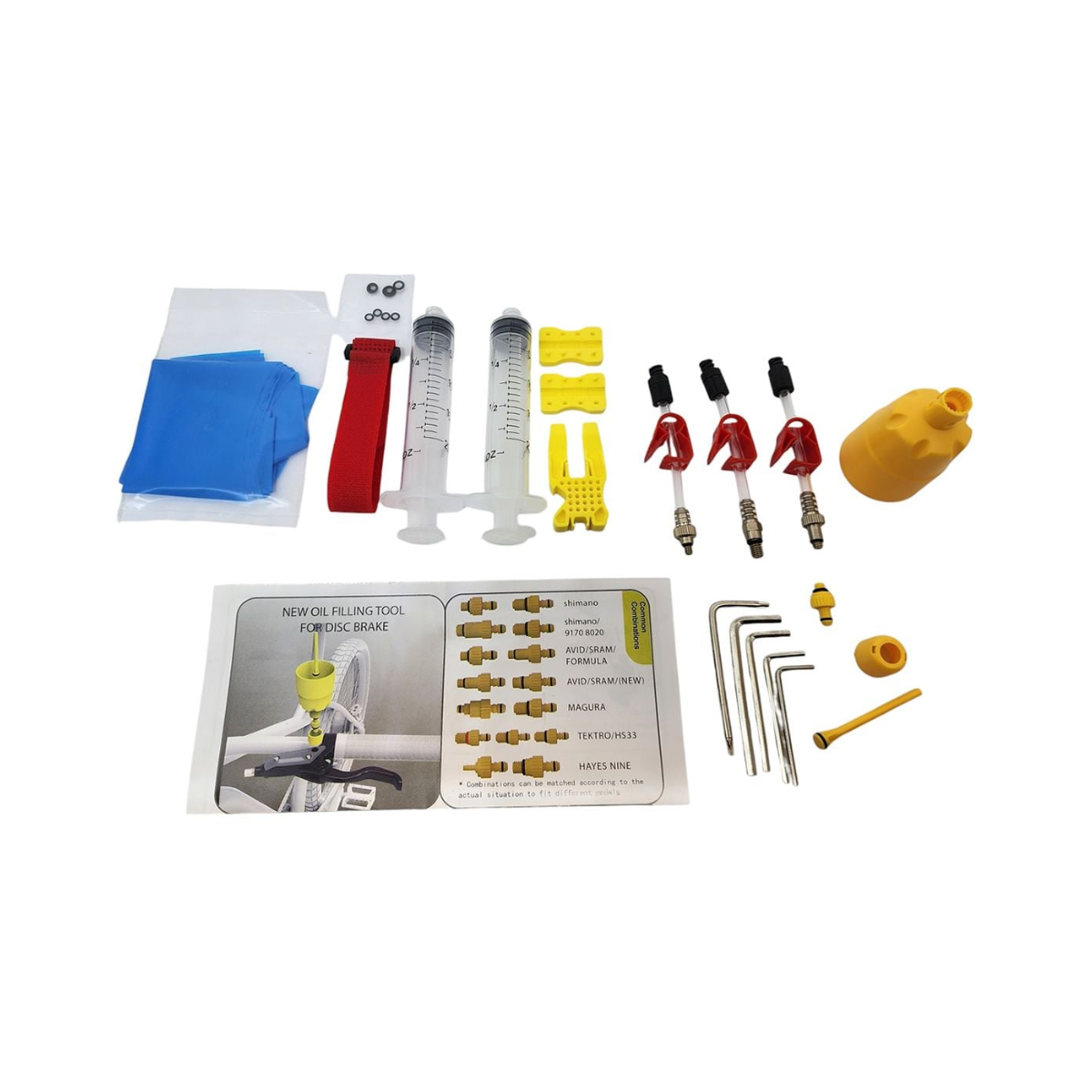 Kit de sangria completo para freios hidráulicos