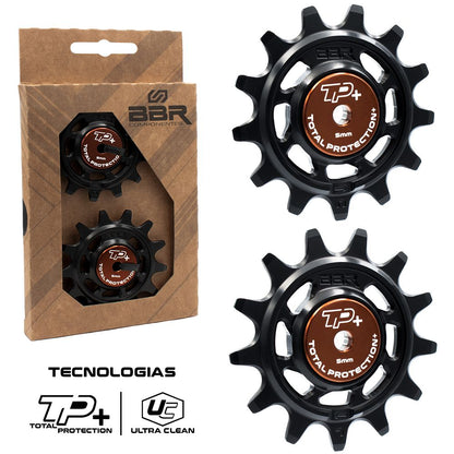 Roldanas BBR c/ rolamento p/ Câmbio Shimano 11v/12v - 13T