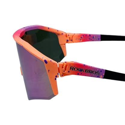 Óculos de ciclismo Rockbros SP297 polarizado haste ajustável - rosa