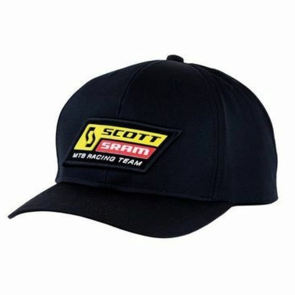 Boné Scott Sram 22 - Mtb Racing Team | Preto E Amarelo