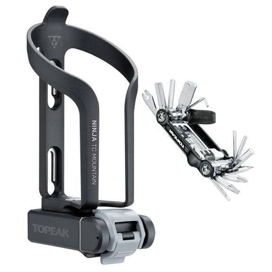 Suporte De Caramanhola Topeak Ninja Tc Mountain Com Canivete | Preto