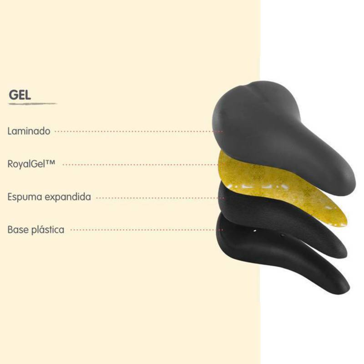 Selim Selle Royal - New Viale Gel com mola - 274x175mm