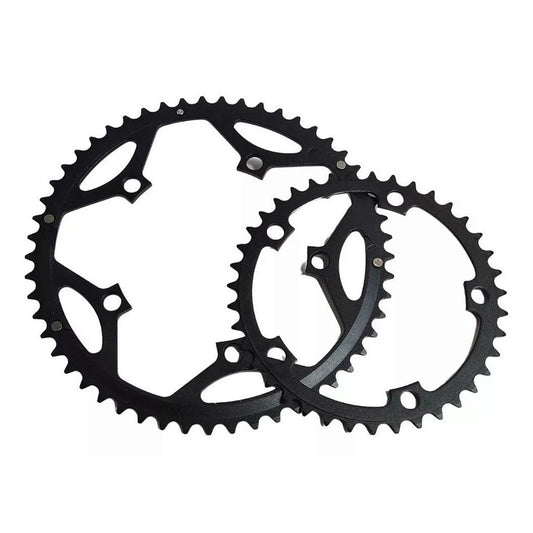 Coroas 53 E 39 Dentes Bcd 130Mm 9 A 11 Velocidades - Alumínio | Preta