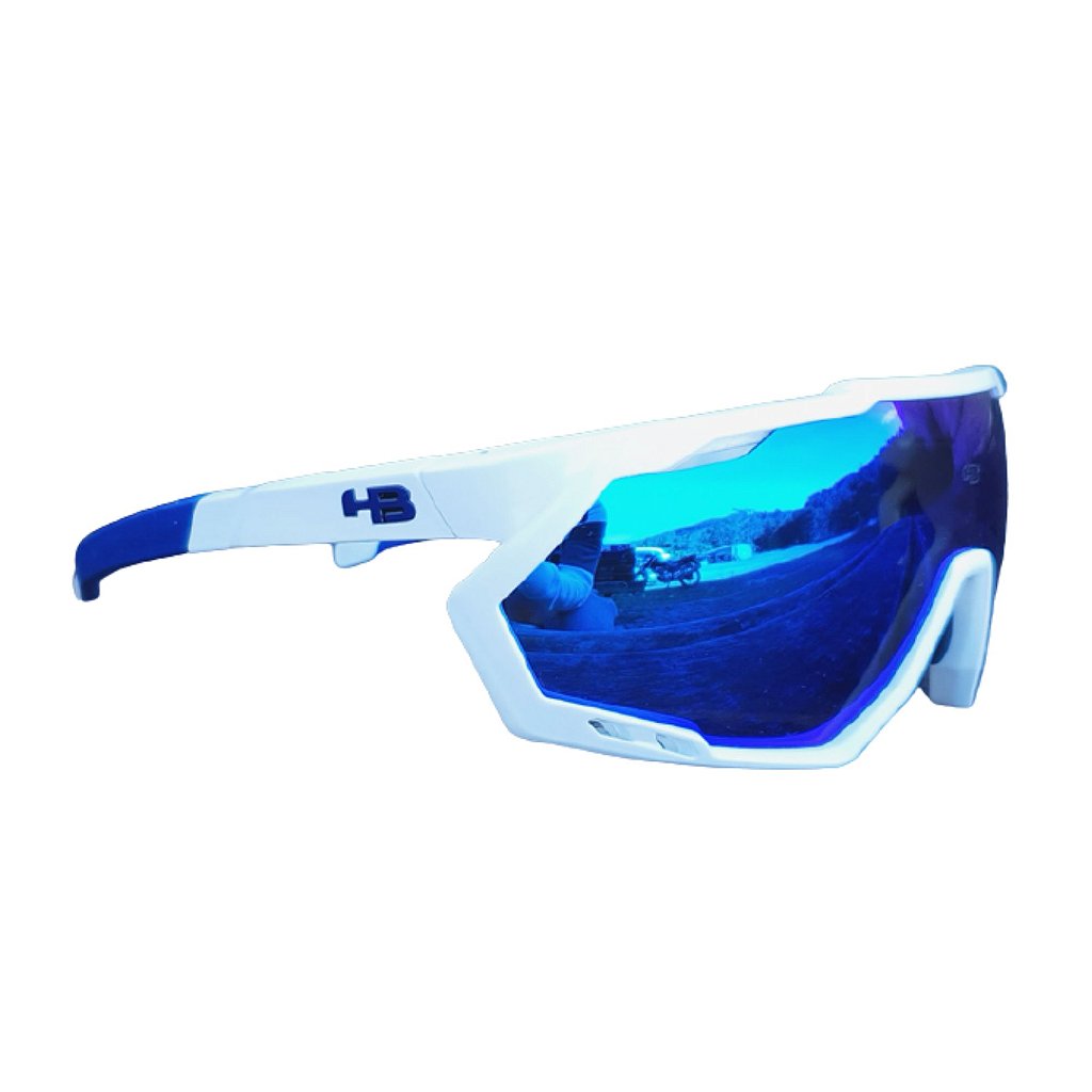 Óculos Hot Buttered Spin Pearled White Blue Chrome Cristal | Branco E Azul