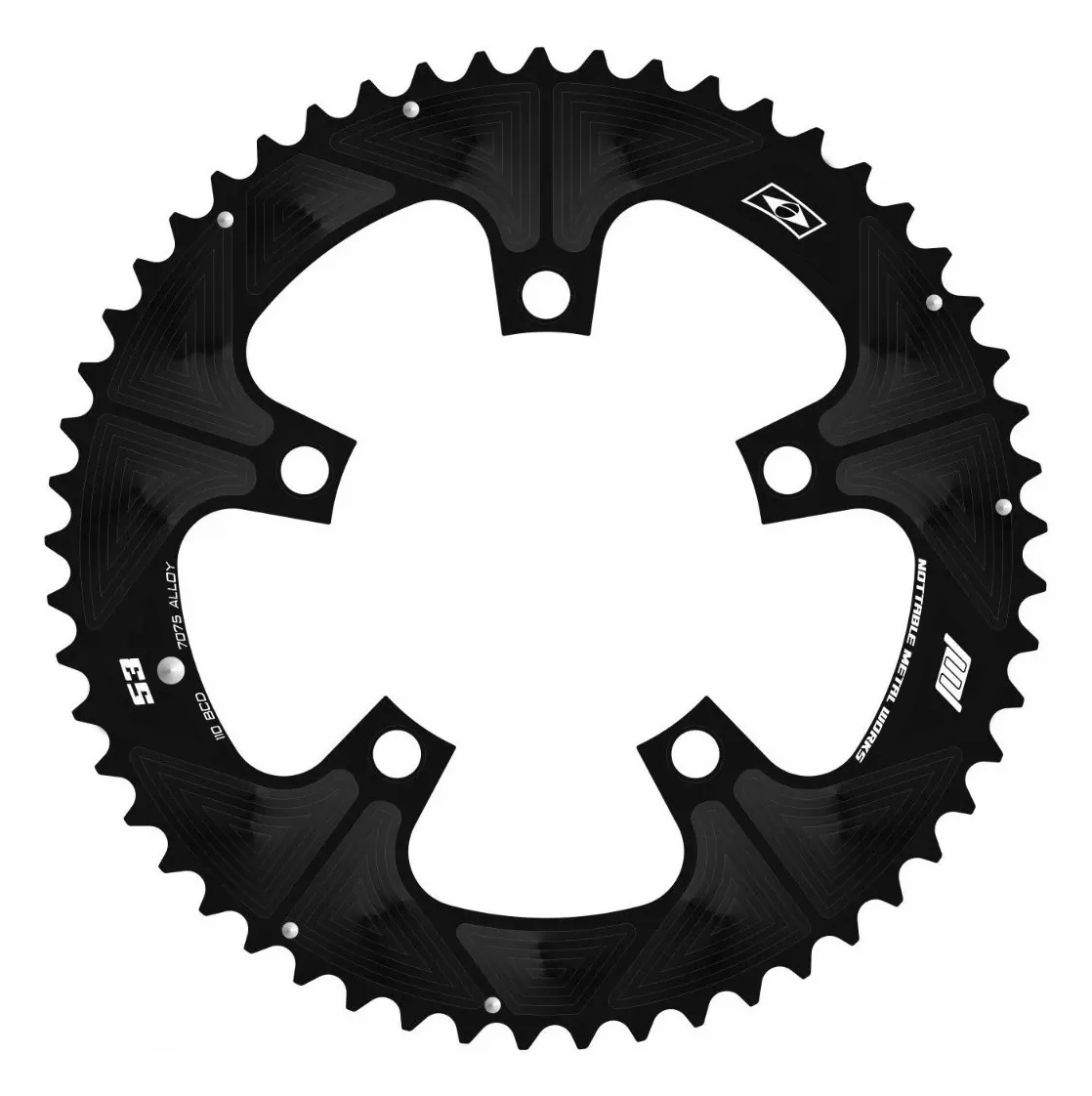 Coroa Nottable Indexada BCD 110 mm 5 furos para Road
