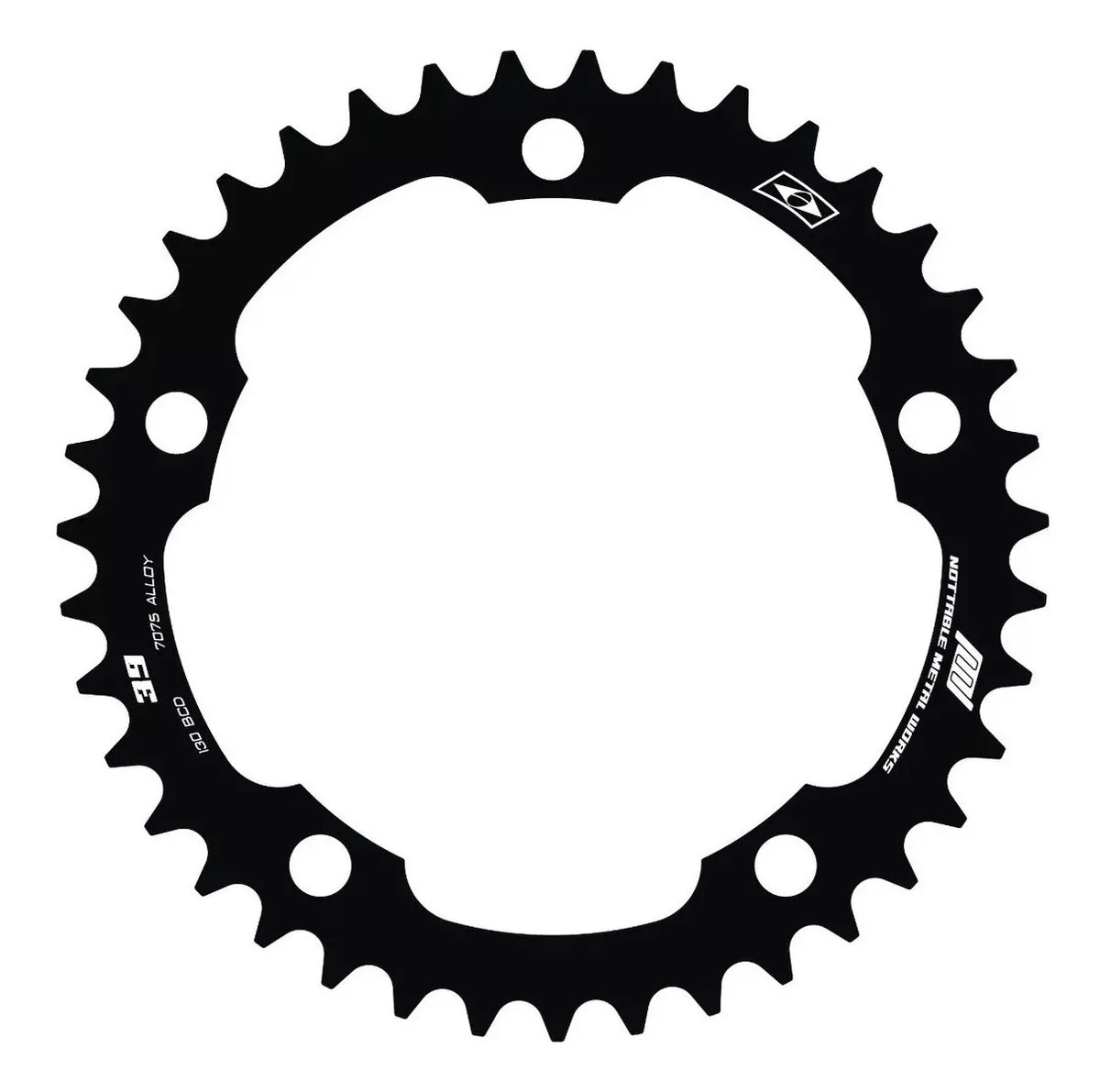 Coroa Nottable Indexada BCD 130 mm 5 furos para Road