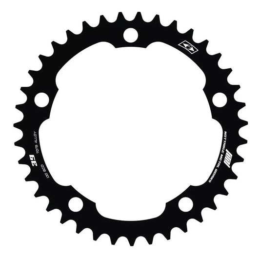 Coroa Nottable Indexada BCD 130 mm 5 furos para Road