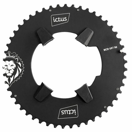 Coroa Aero Ictus BCD 107 assimétrico 4 Furos - Sram Force Single