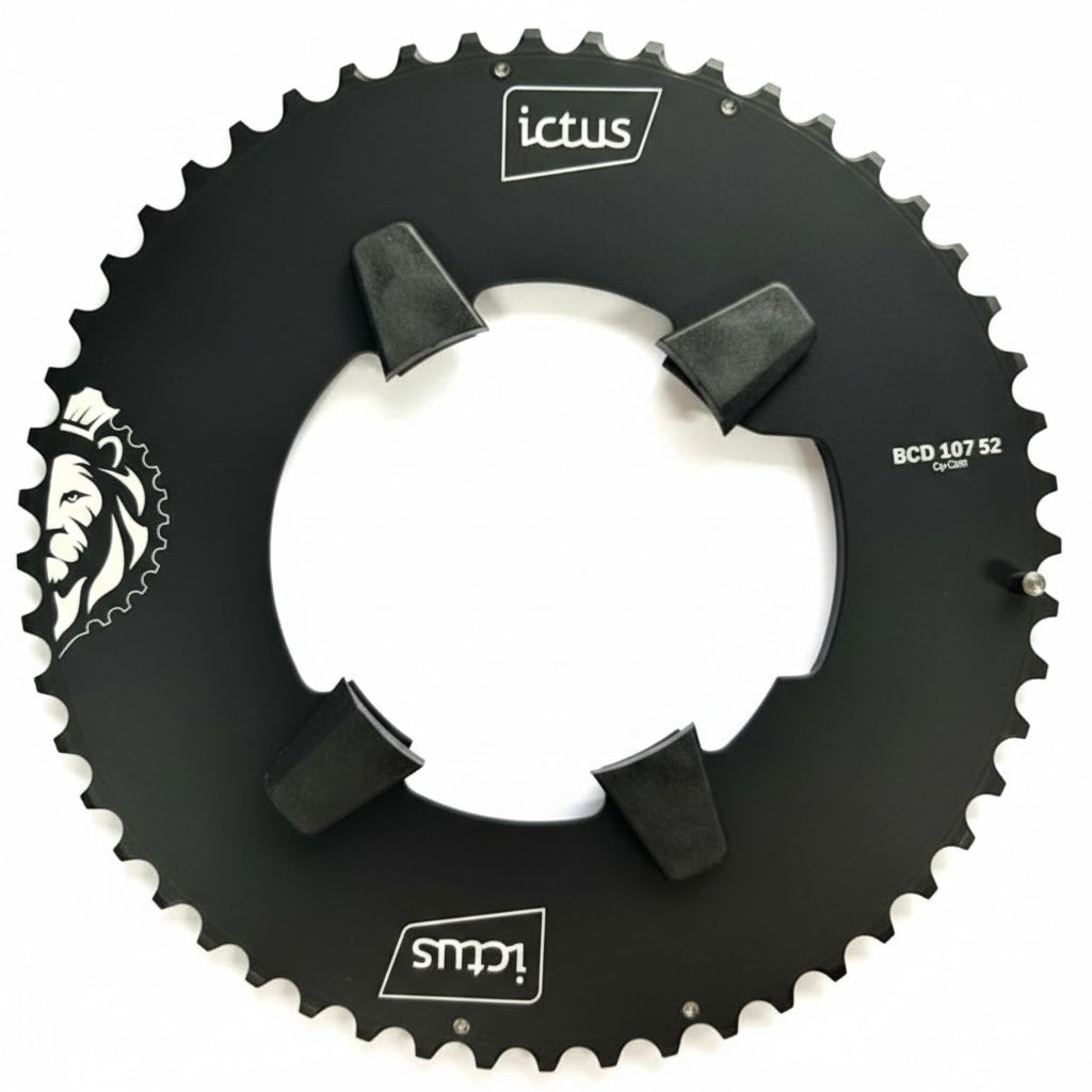 Coroa Aero Ictus BCD 107 assimétrico 4 Furos - Sram Force Single