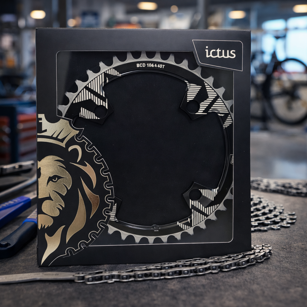 Coroa Ictus Narrow Wide BCD 104 assimétrico 4 Furos - MTB