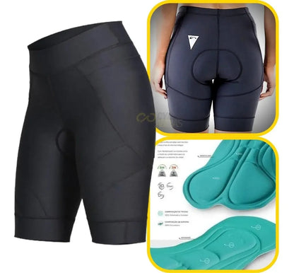 Bermuda Ciclismo Feminina Sol Speedy Preta - Tamanho P