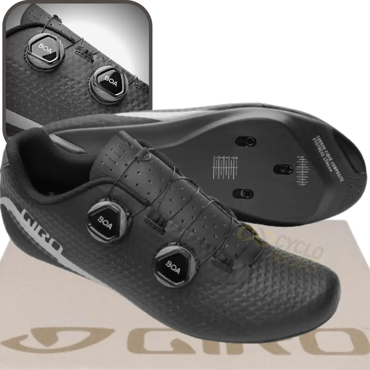 Sapatilha Feminina Road Giro Regime Preto Tam 37br