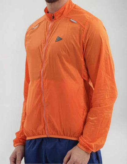 Jaqueta Ciclismo Masculina Corta Vento Sol Terra Laranja