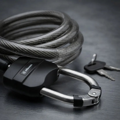 Cadeado Espiral Algema Com Chave 8mm X 1000mm Preto
