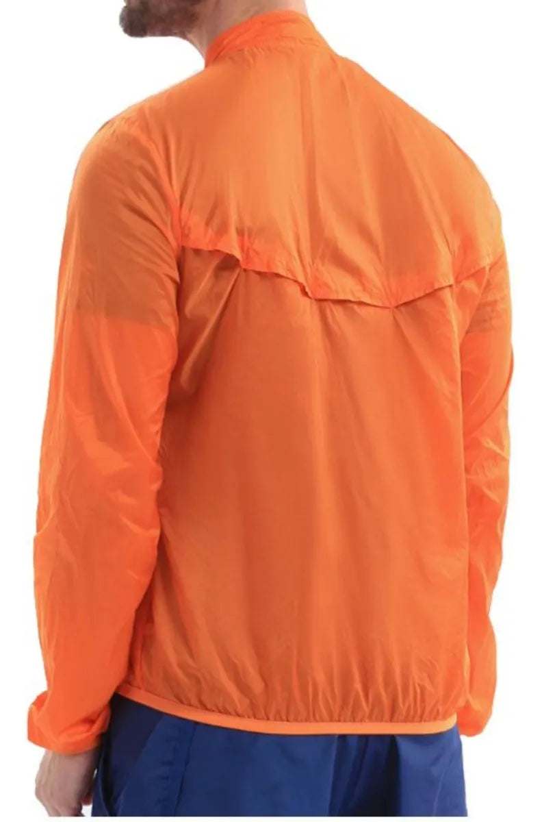 Jaqueta Ciclismo Masculina Corta Vento Sol Terra Laranja
