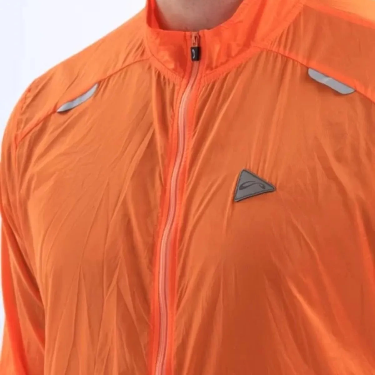 Jaqueta Ciclismo Masculina Corta Vento Sol Terra Laranja