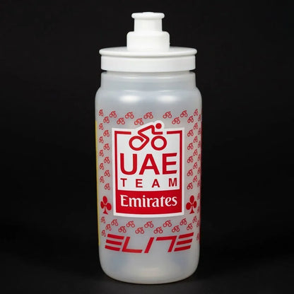 Garrafa De Ciclismo Elite Fly Uae Team Emirates 550ml Branca