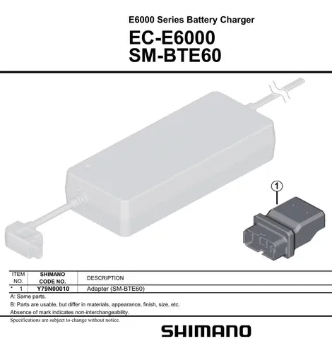 Adaptador para bateria Steps Shimano SM-BTE60 KSMBTE60