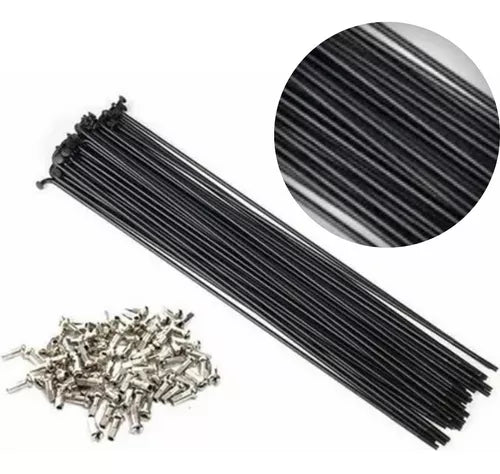 Raio Fino Shadar Inox Com Niple 2.0x293mm 72 Unid. Preto