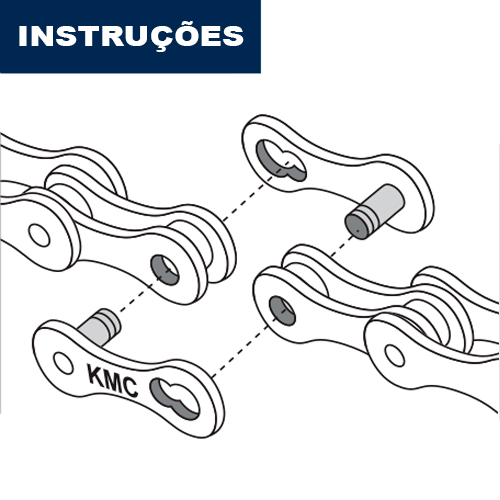 Emenda de Corrente KMC CL566R Para 9 Velocidades