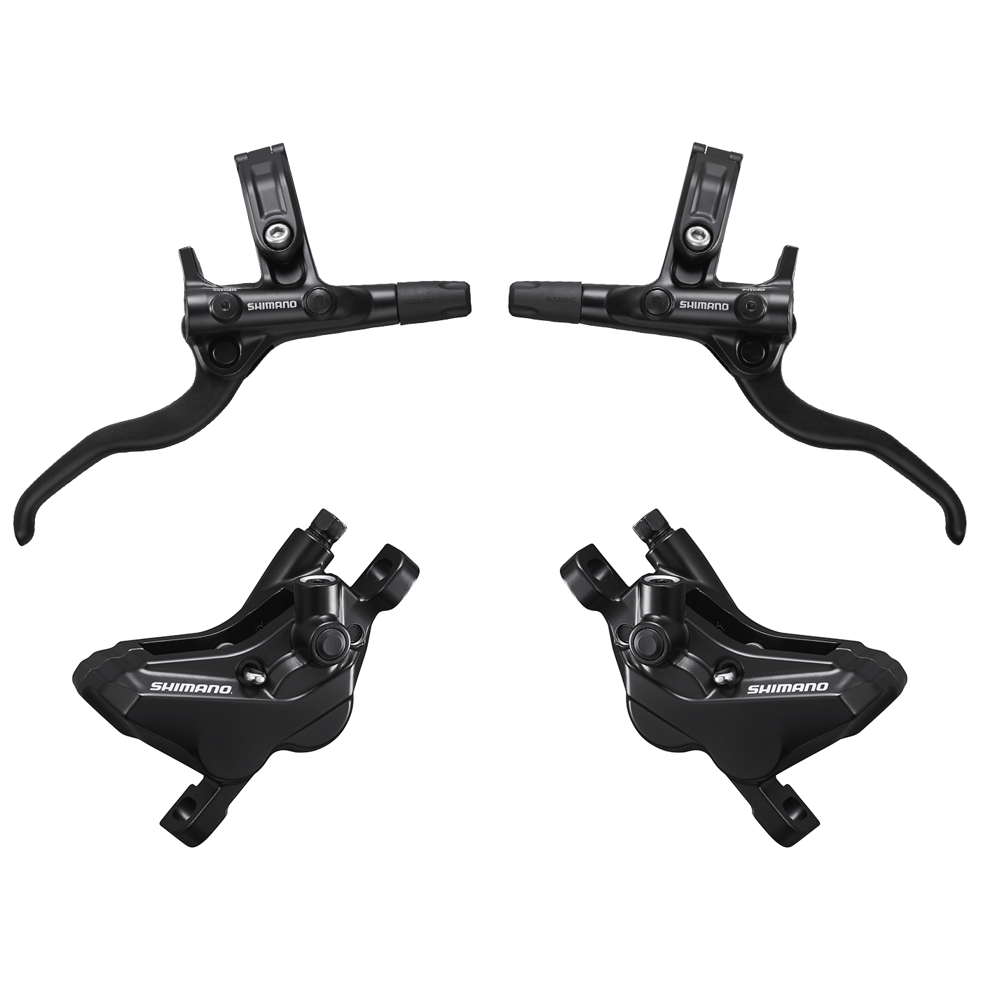 Par de freio a disco hidráulico Shimano M4100 + MT420 - 4 pistões