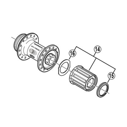 Núcleo (Freehub) Shimano WH-M505-R - Y4CH98030
