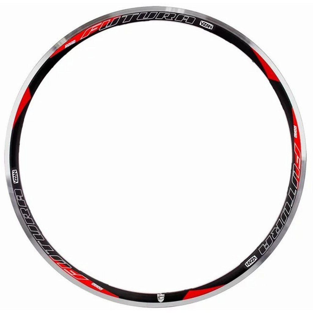 Aro 700 Vzan Futura 20 Furos Dianteiro | Preto E Vermelho Fosco
